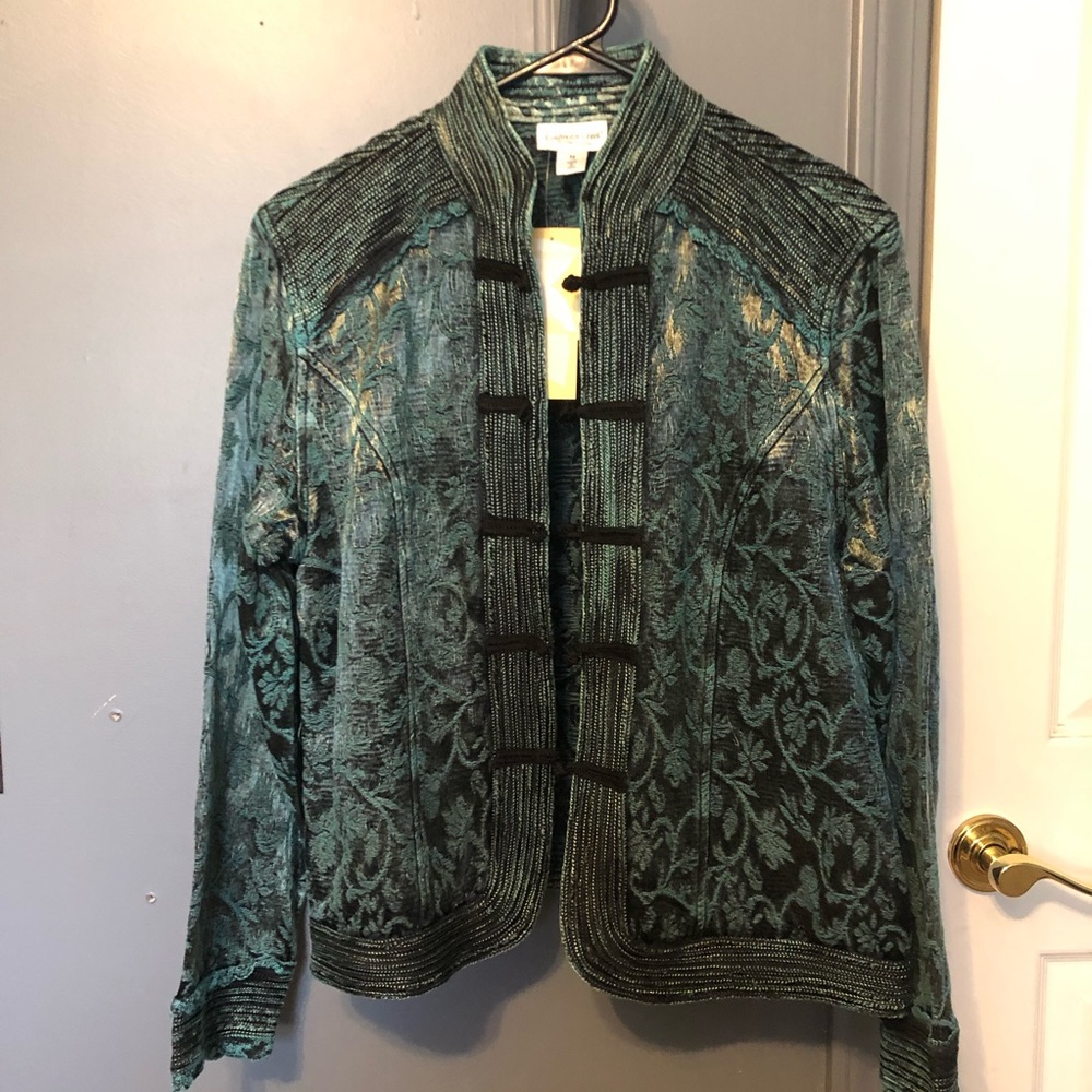 Coldwater Creek Blue Elegant Artisan Jacket